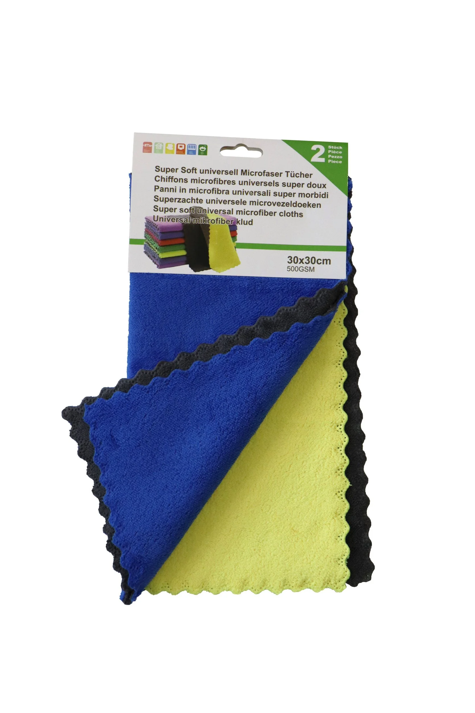 Microfaser-Tücher mit weicher Struktur – 30 × 30 cm, 2er-Set